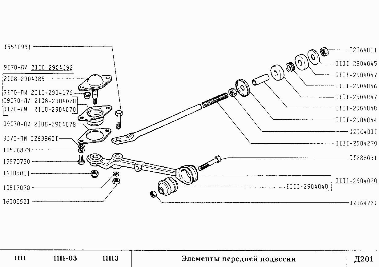 Элементы передней подвески
