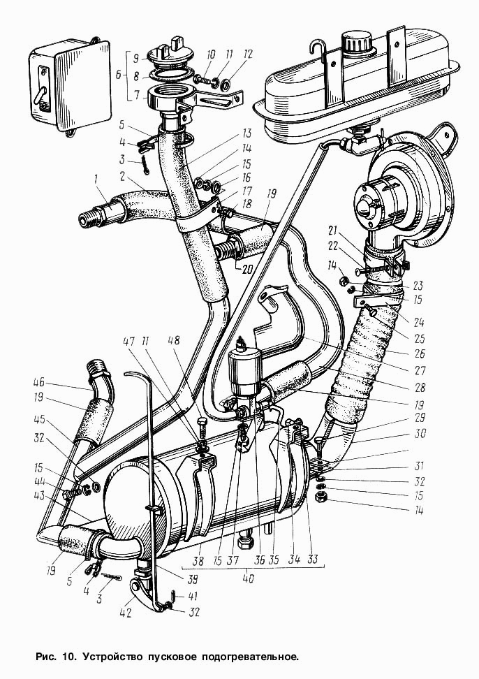 Устройство пусковое подогревательное