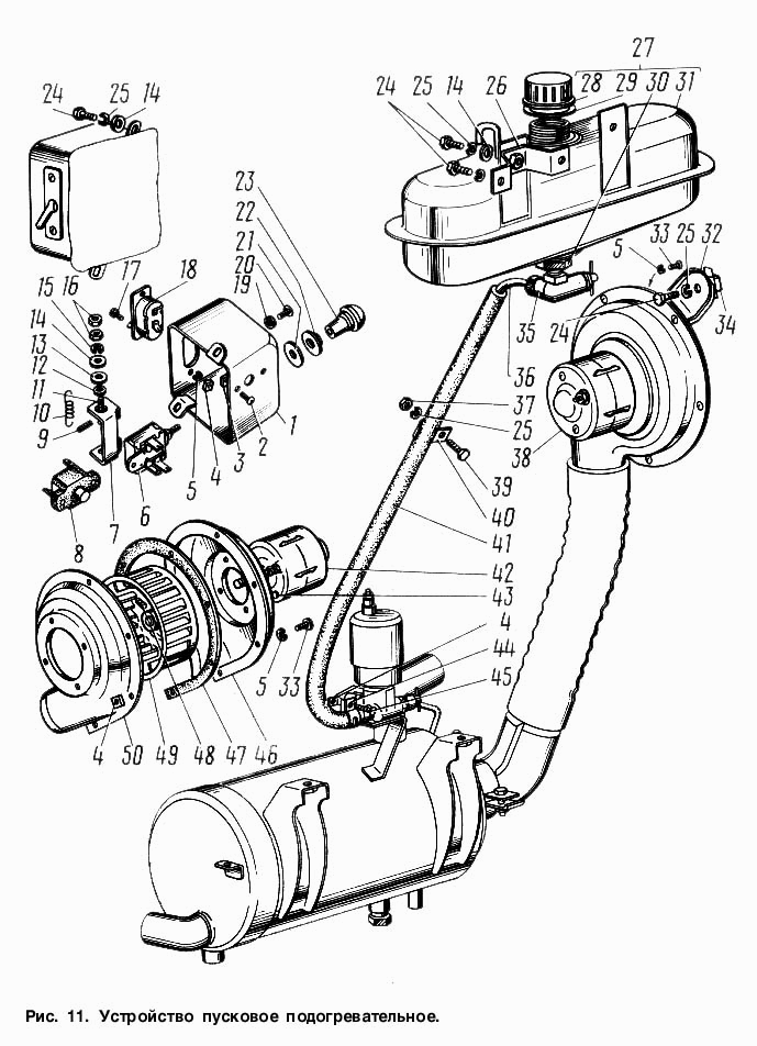 Устройство пусковое подогревательное