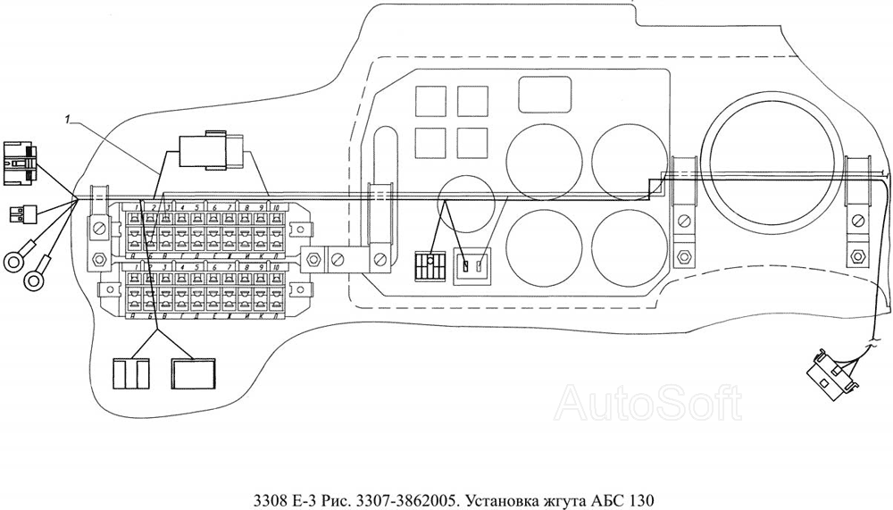 3307-3862005. Установка жгута АБС 130