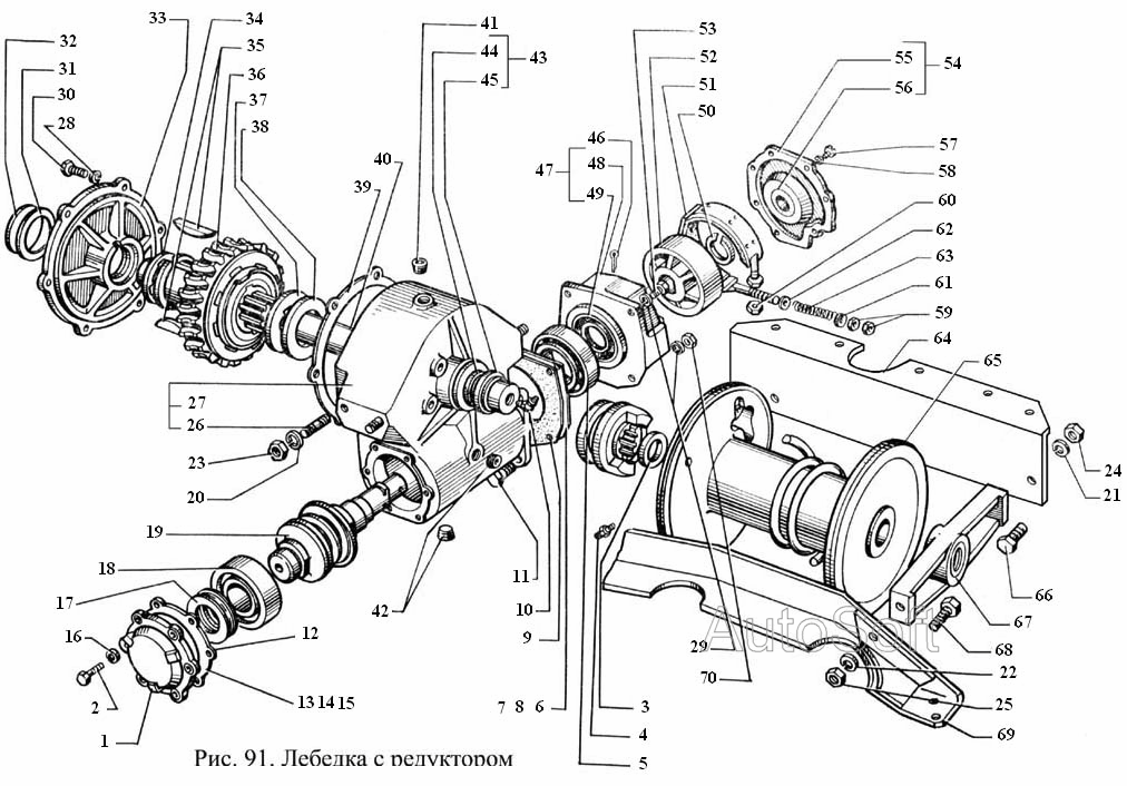 Лебедка с редуктором