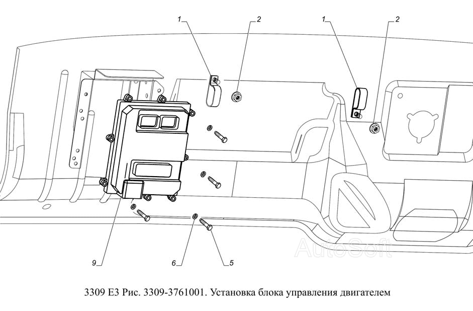 3309-3761001. Установка блока управления двигателем
