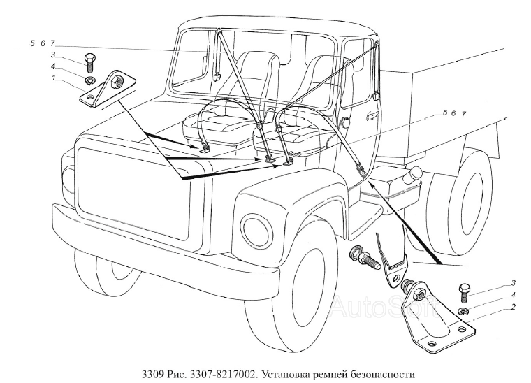 Установка ремней безопасности