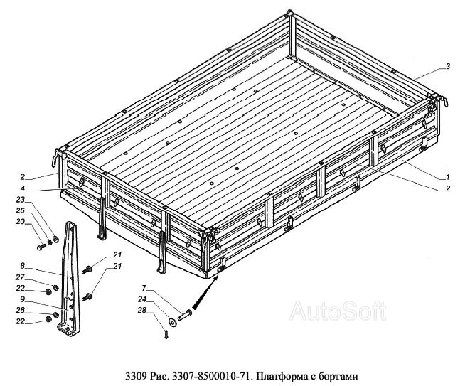 Платформа с бортами