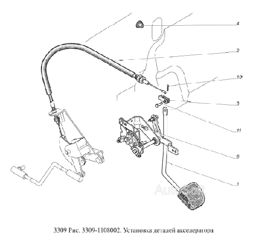 Установка деталей акселератора