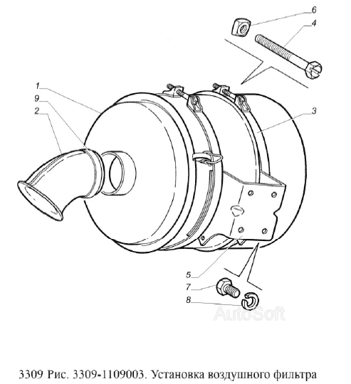 Установка воздушного фильтра