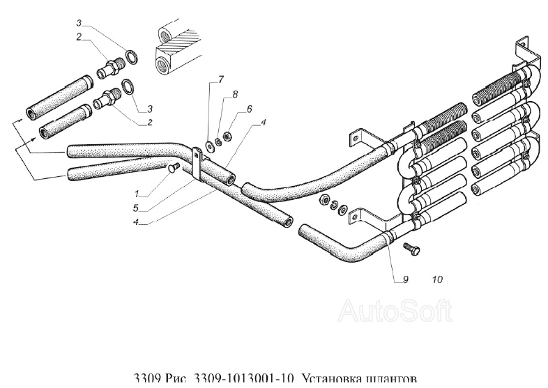 Установка шлангов