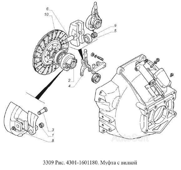 Муфта с вилкой