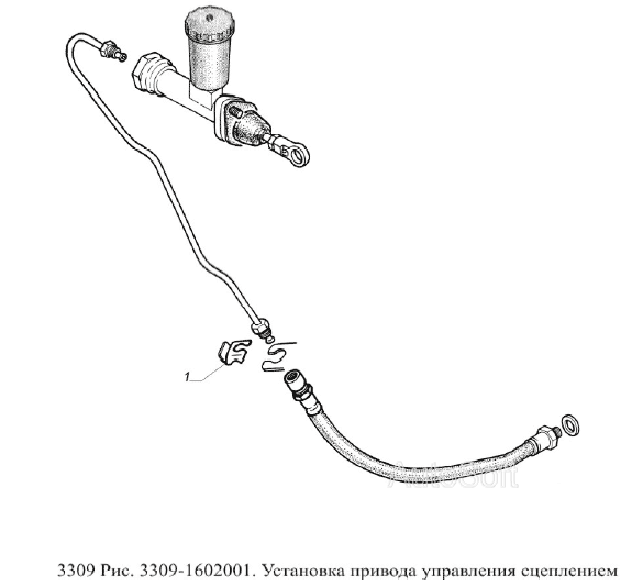 Установка привода управления сцеплением