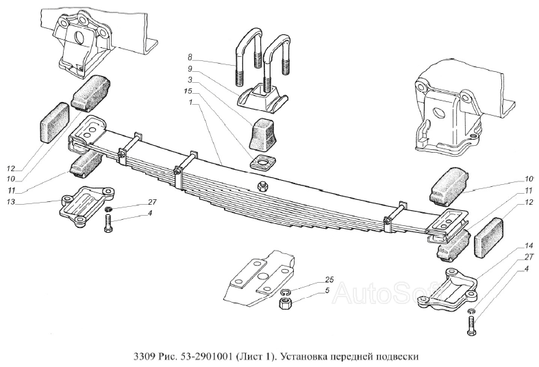 Установка передней подвески