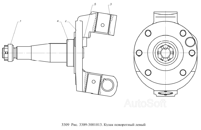 Кулак поворотный левый (правый)