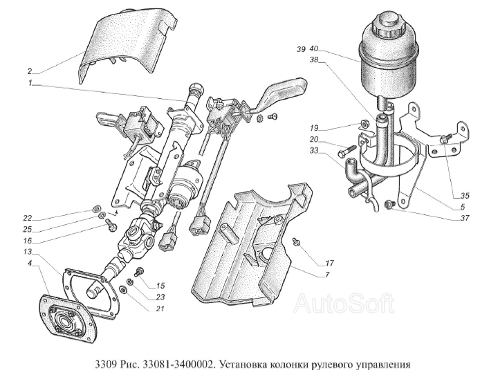 Установка колонки рулевого управления