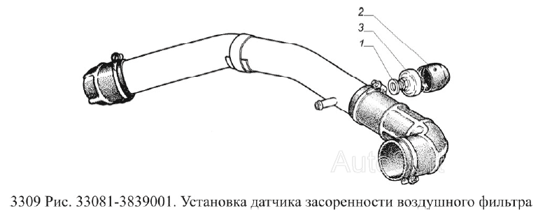 Установка датчика засоренности воздушного фильтра