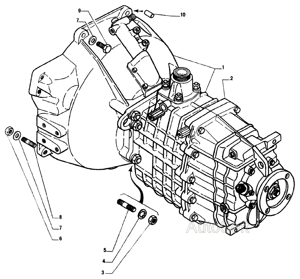Коробка передач с картером сцепления