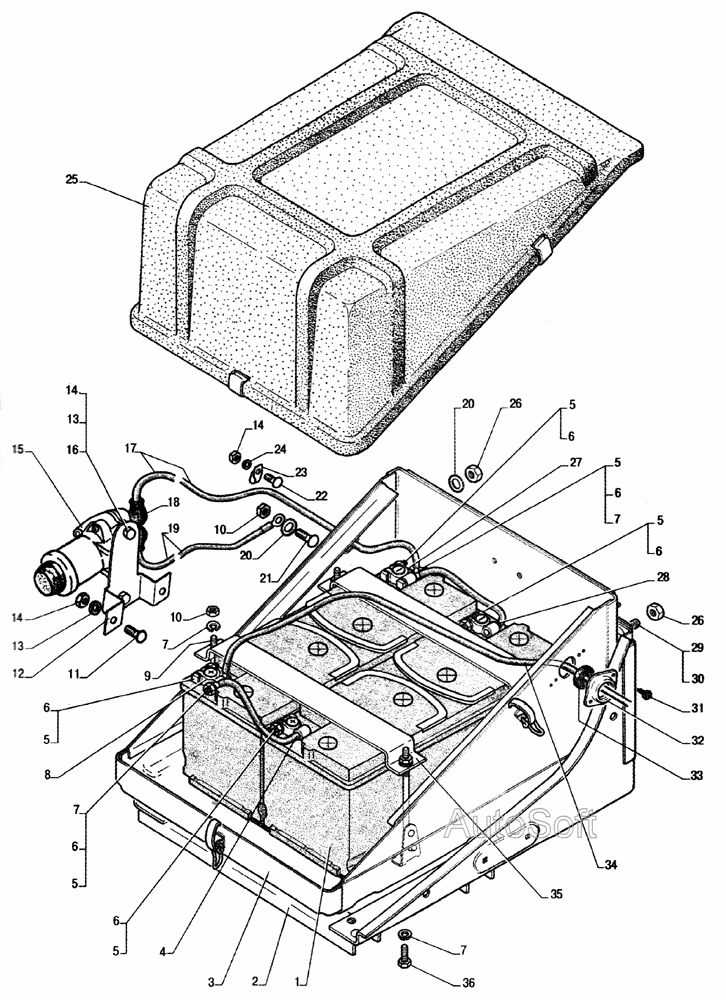 Установка аккумуляторных батарей