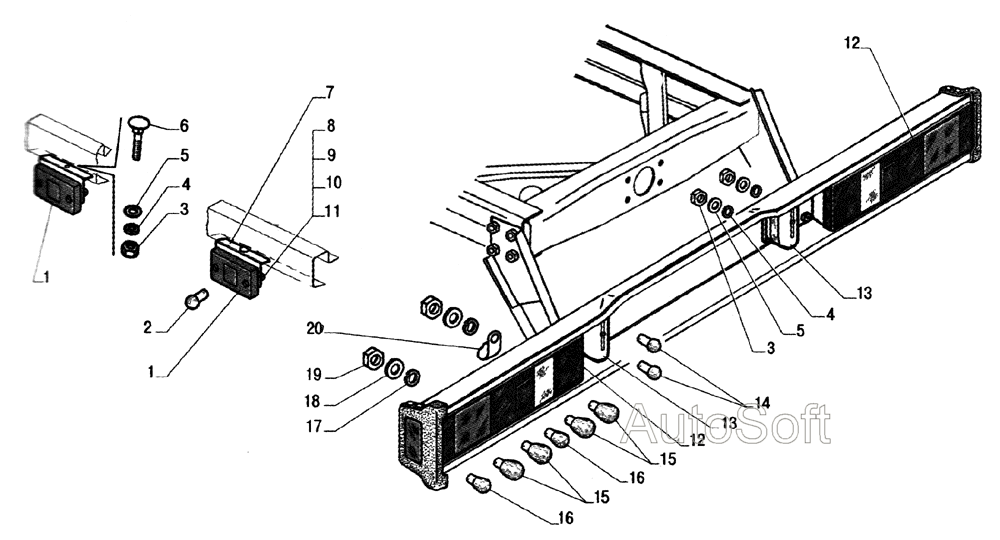 Задние фонари, боковые габаритные фонари