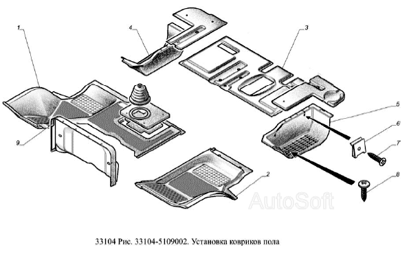 Установка ковриков пола