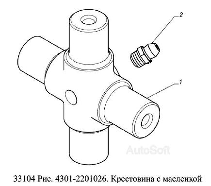 Крестовина с масленкой