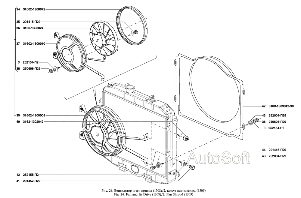 Вентилятор и его привод, кожух вентилятора