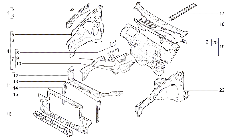 Каркас передка