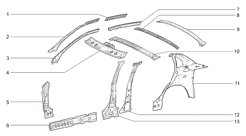 Каркас боковины и задка