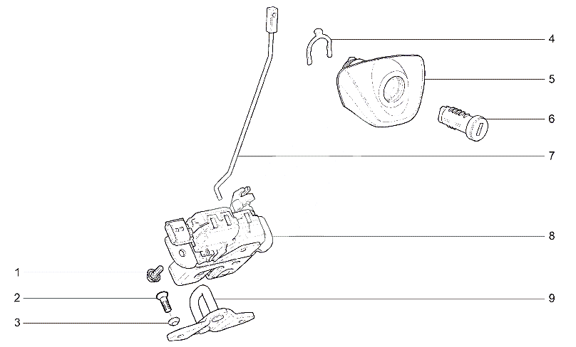 Замок крышки багажника