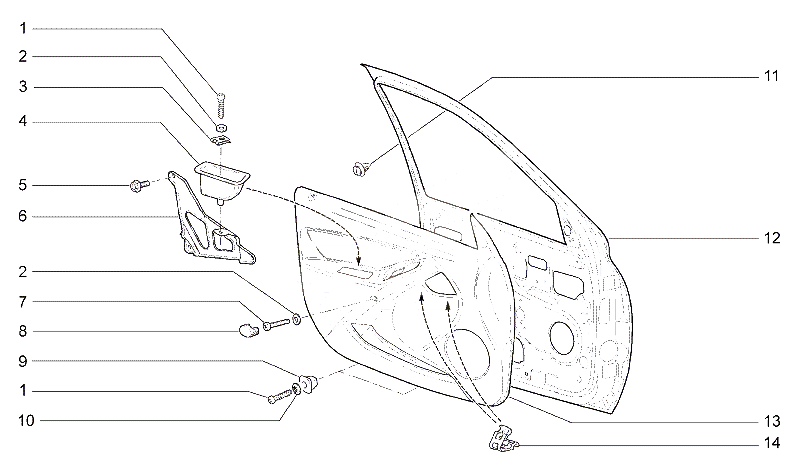Дверь передняя левая