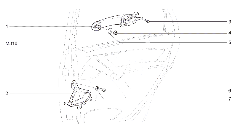 Ручки задних дверей