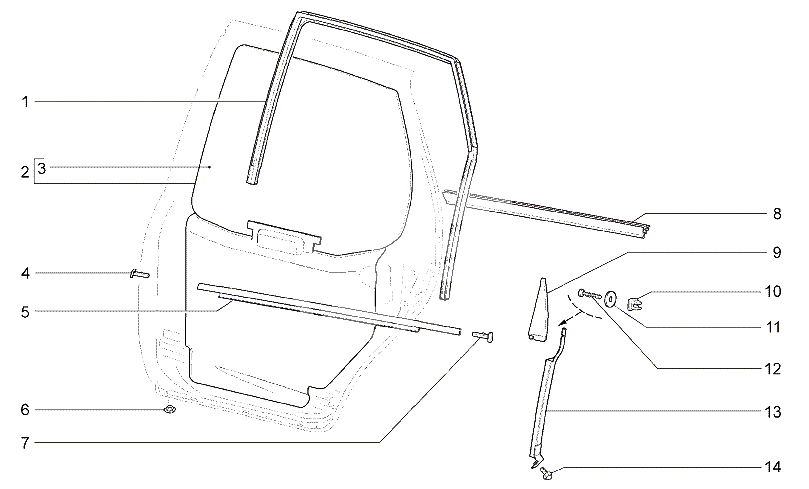 Окна задних дверей