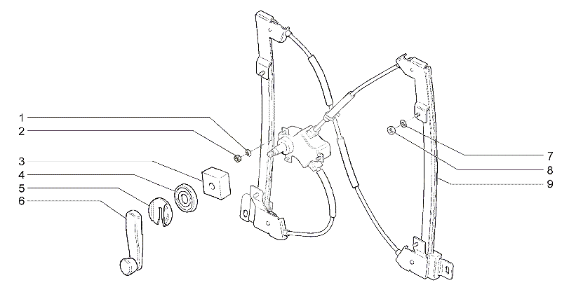 Стеклоподъемники передних дверей М361