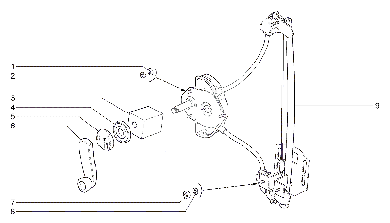 Стеклоподъемники задних дверей