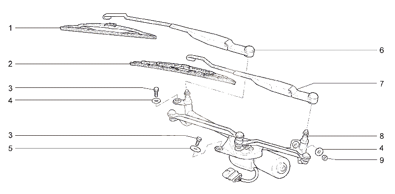 Стеклоочиститель передний