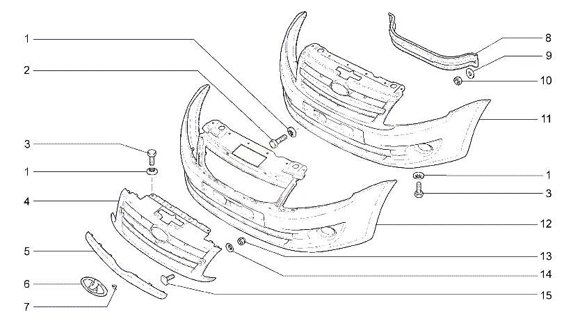 Бампер передний
