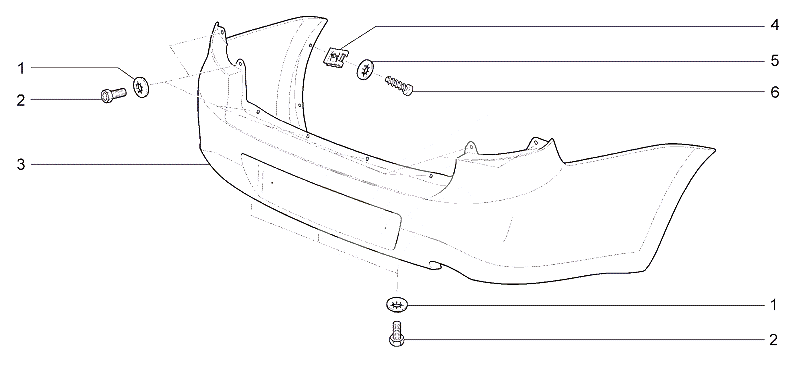 Бампер задний