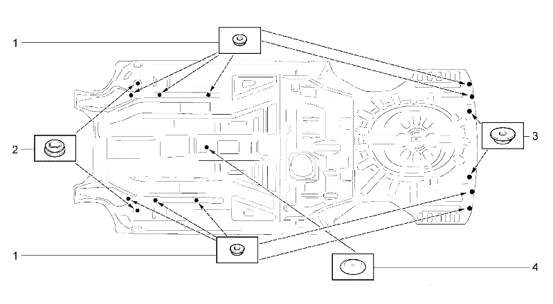 Схема установки заглушек Z102