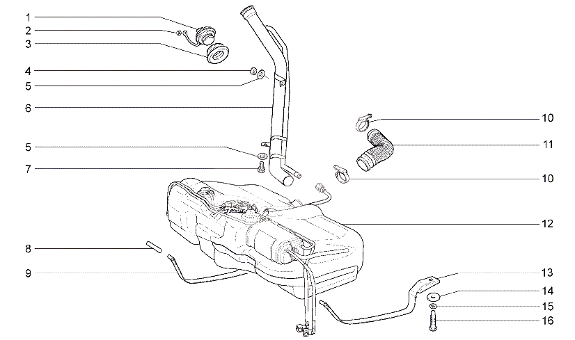 Установка бака топливного