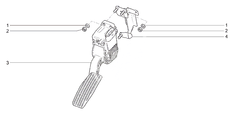 Педаль привода акселератора
