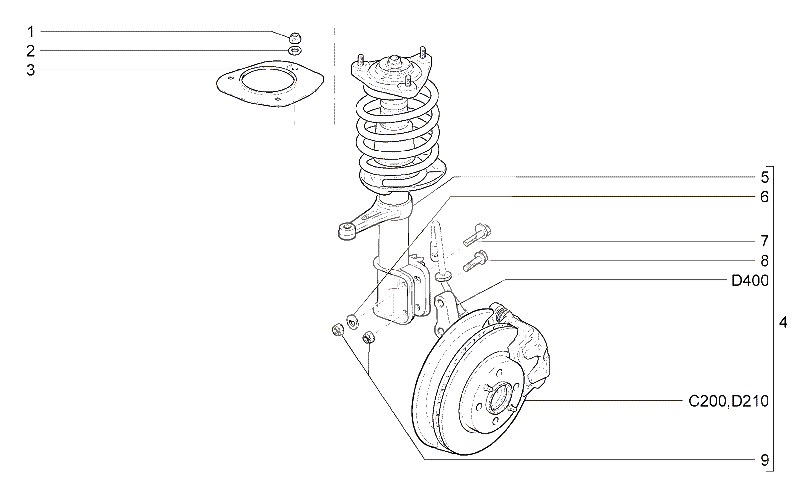 Элементы передней подвески