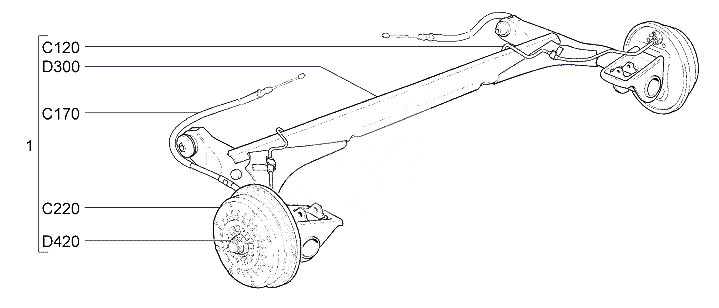 Рычаги задней подвески с тормозами