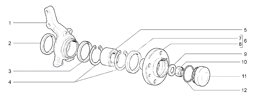 Кулаки поворотные и ступицы
