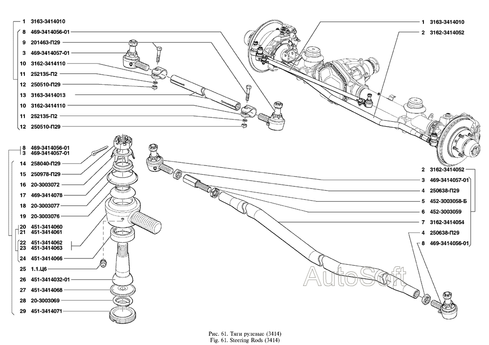 Тяги рулевые