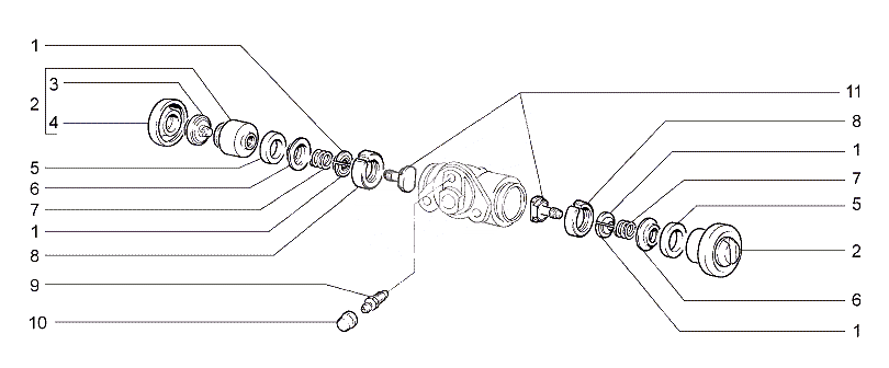 Цилиндр колесный заднего тормоза