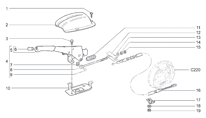 Привод стояночного тормоза