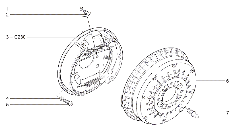 Тормоза задние в сборе