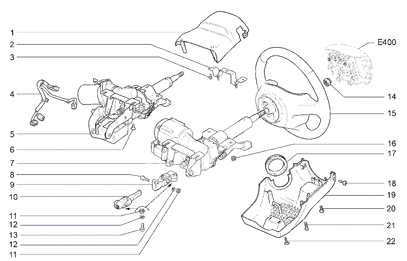 Колонка рулевая D100