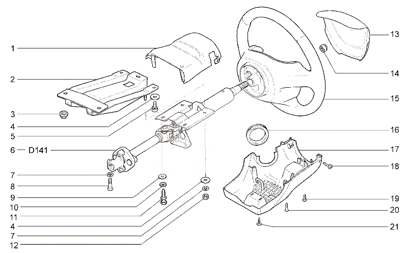 Колонка рулевая D101