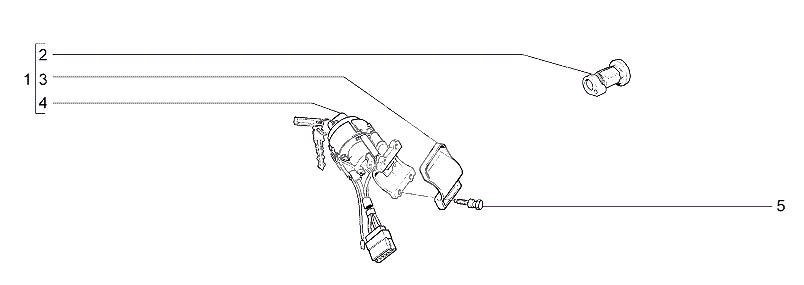 Выключатель зажигания с выключателями замков дверей