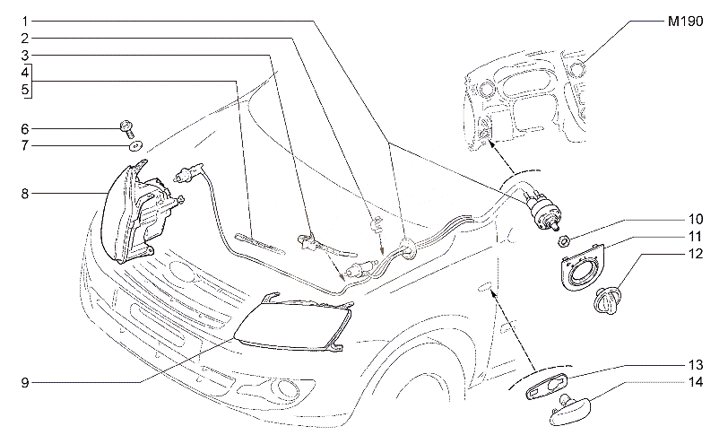 Фонари передние и гидрокорректор