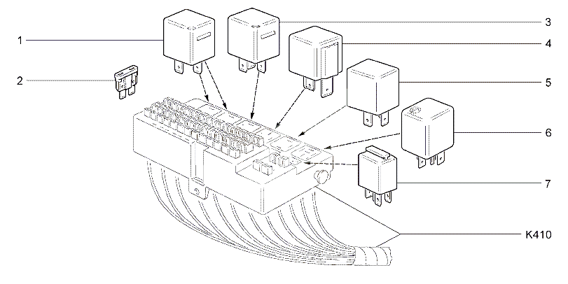 Реле монтажного блока