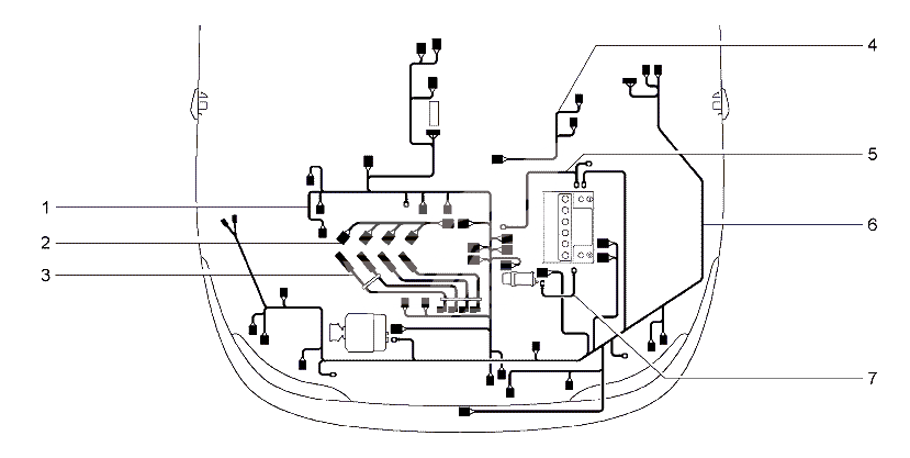 Жгуты проводов моторного отсека